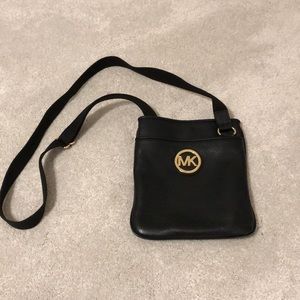 Authentic black Michael Kors soft leather purse